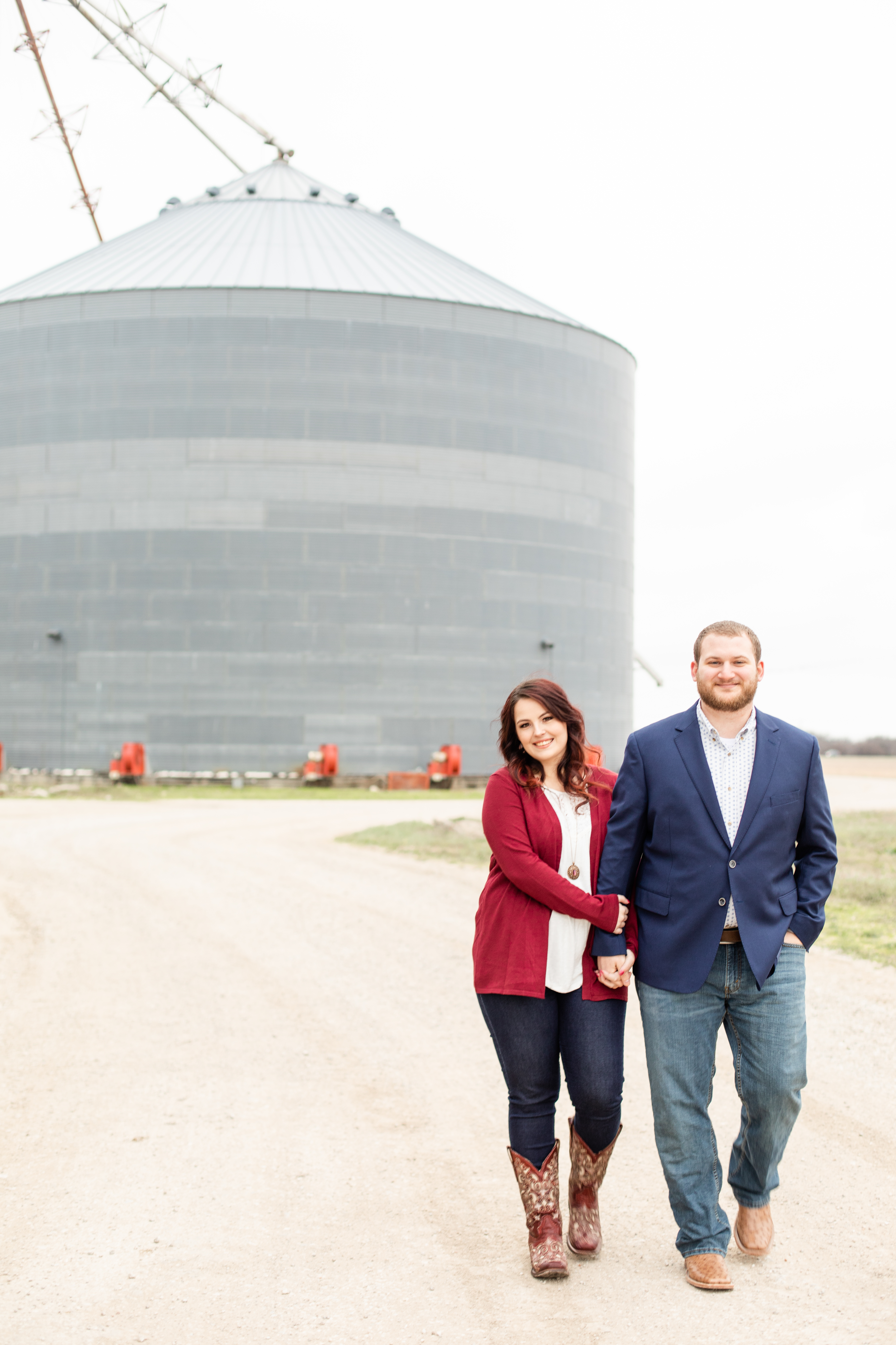 Engaged Couple by silos