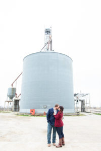 Engagement Couple by silos Prosper Texas